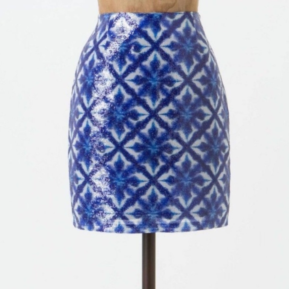 Anthropologie Sequin Mini Skirt sz 12